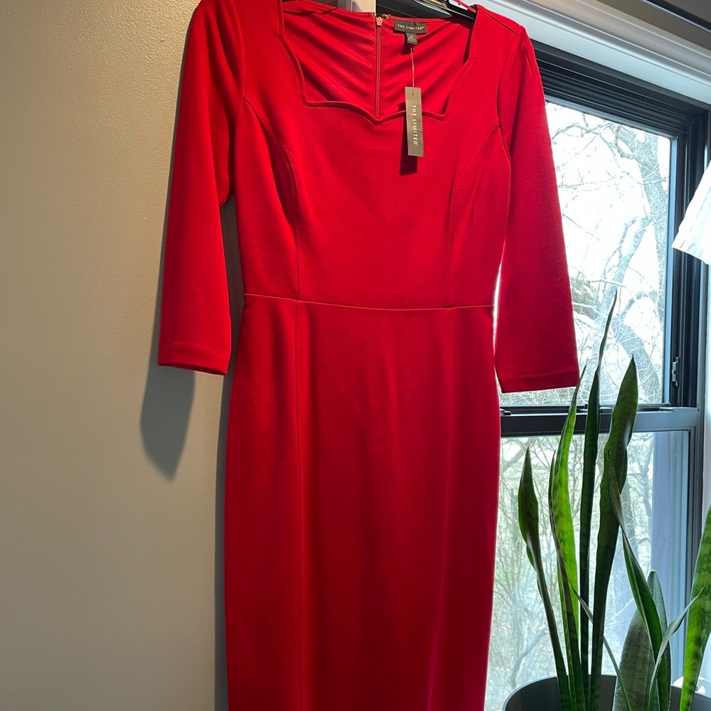 Red pencil dress